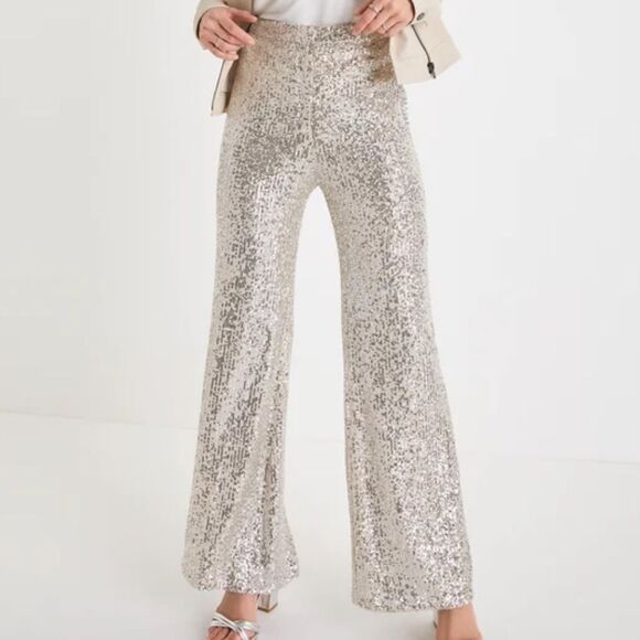 CRYSTAL SKY SEQUIN HIGH RISE PANTS - Picture 10 of 10